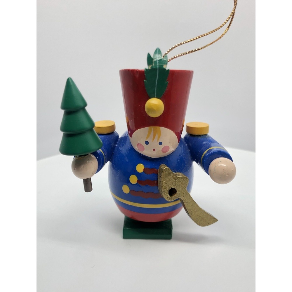 Vintage Wooden Ornament by Cheryl Johnson 1989 for RUSS Co 3" Soldier
